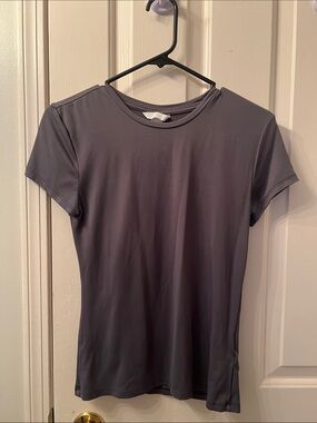 H&M Crew Neck Short Sleeve Top - Gray